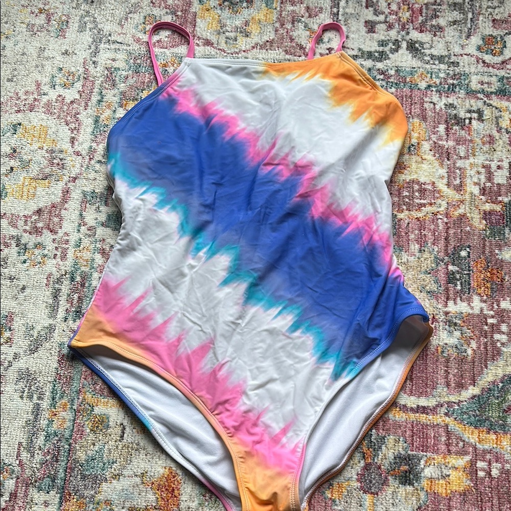 Colorful Tie-Dye Swimsuit